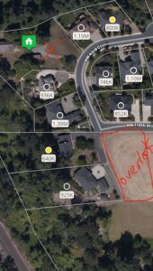 overhead view of land in Felida outlook